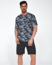 Cornette Katoenen Pyjama Heren Volwassenen | Korte Mouw Korte Broek | Shortama Heren | Pyama Heren Volwassenen | Military 297/01 XL