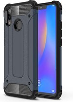 Diamond Armor PC + TPU warmteafvoer beschermhoes voor Huawei Nova 3i (marineblauw)