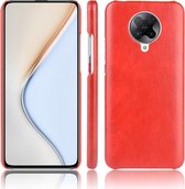 Voor Xiaomi Redmi K30 Pro schokbestendige Litchi Texture PC + PU-behuizing (rood)