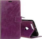 Retro Crazy Horse Texture Horizontale Flip Leather Case voor OPPO A7 / AX7, met houder & kaartsleuven & fotolijst (paars)