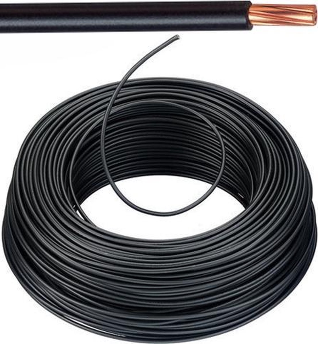 VOB - Eca Installatiedraad - 10 mm² - zwart - H07V-R ( R100 )