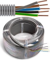 Flexibele voorbedrade buis met VOB installatiedraad - 5G1,5mm² Ø 16mm, 50 meter - FLEX MN505G15