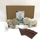 SamStone - doe het zelf - pakket - speksteen - olifant XL
