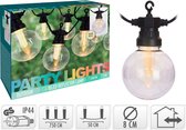 Party Lights - Feestverlichting met 10 reflector lampjes - 100 LED - warm wit - 7,5 Meter