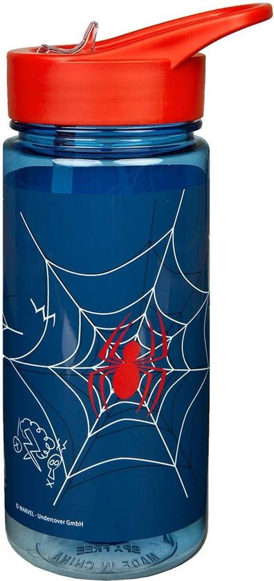 Spiderman Drinkbeker 500 ML - Beker - Rietjesbeker - Schoolbeker - Drinkbeker - Marvel - Rood - Lunchbeker - Waterfles- Schoollunch - Spiderman Marvel