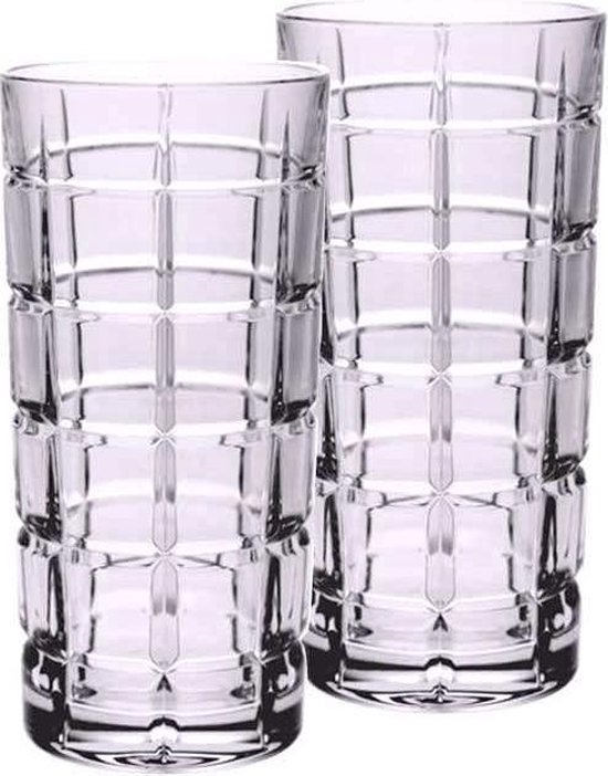 Luxe grote waterglazen TIMESQUARE - longdrink Bohemia Crystal glas - set 2  stuks | bol.com