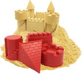 WiseGoods Luxe Zandkasteel Vormen - Strand en Zandbak Speelgoed - Figuren voor een Kasteel Bouwen - Zomer - Rood - 4 Stuks