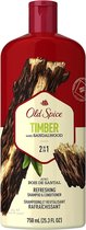 Old Spice Timber with Mint 2 in 1 Shampoo and Conditioner Mannen 2-in-1 Shampoo & Conditioner 750ml