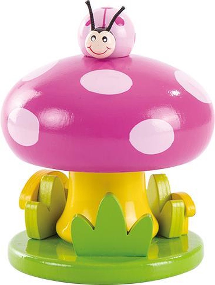 Playwood Muziekdoosje houten Paddenstoel met lieveheersbeest en een Kinderkapstok vlinder U krijgt 2 artikelen geleverd voor de prijs van 1