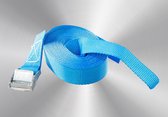 Spanband met gesp - bagagegordel 300kg 6 meter, blauw