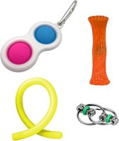 Fidget toys pakket onder de 15 euro - onder 20 euro - fidgets set - simple dimple - rope - ring - 3 stuks