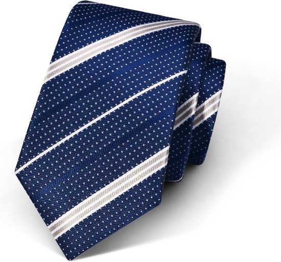 Premium Ties - Luxe Stropdas Heren - Polyester - Blauw - Incl. Luxe Gift Box!