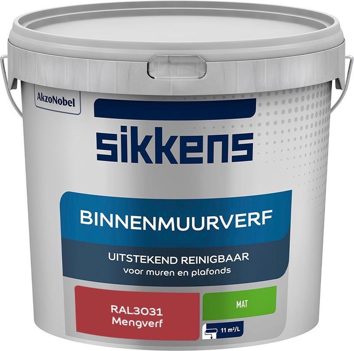 Sikkens Binnenmuurverf Muurverf Mengkleur Mat RAL3031 5L
