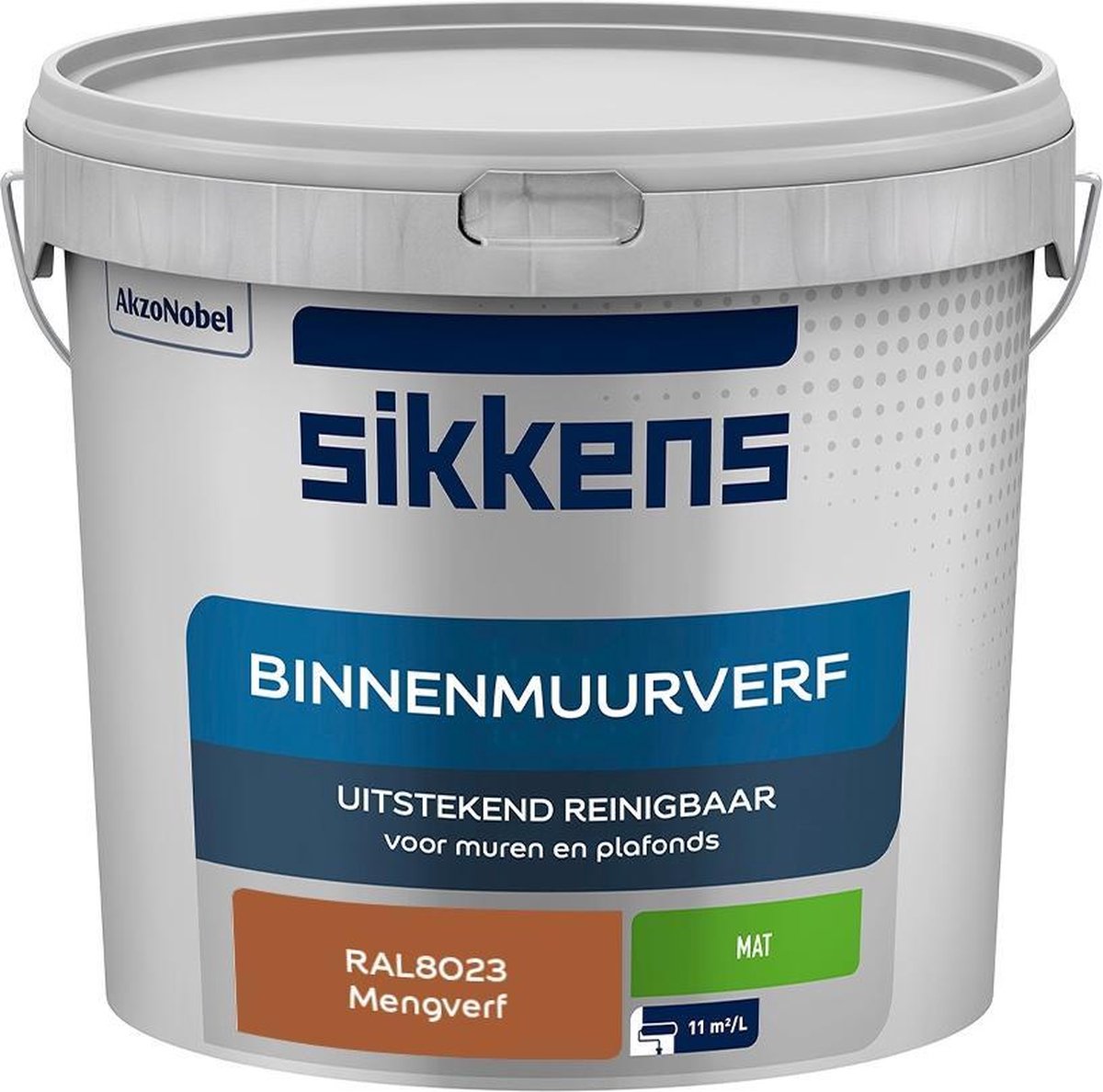 Sikkens Binnenmuurverf Muurverf Mengkleur Mat RAL8023 5L