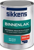 Sikkens Binnenlak - Verf - Hoogglans - Mengkleur - RAL5018 - 1 liter