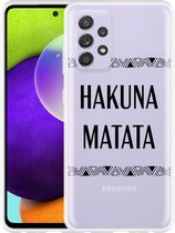 Hoesje Geschikt voor Samsung Galaxy A52 Hakuna Matata black