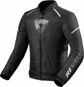 REV'IT! Sprint H2O Black White Motorcycle Jacket 2XL - Maat - Jas