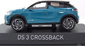 Citroën DS3 Crossback 2019 Blauw met zwart dak 1-43 Norev
