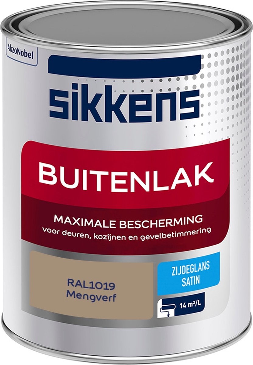 Sikkens Buitenlak Verf Zijdeglans Mengkleur RAL1019 1L
