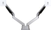 Filex - Devon Dubbel Monitorarm (2-10 kg) - Zilver