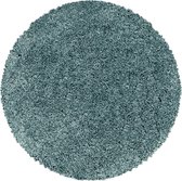 Tapis de salon Shaggy Design Poil Souple Monochrome Aqua