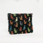 Schoudertas - Cheeky Cat - Zwarte achtergrond - Katten - Kat