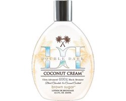 BROWN SUGAR Double Dark Coconut Cream Zonnebankcreme 400X Bronzer - DHA Nabruiner - Zonnebankcreme met bronzer - Zonnebankcremes - Zonnebank creme