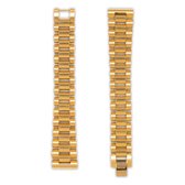 KRAEK Goud Staal - horlogebandje met quick release - Gouden Schakelband - 16 mm bandje - Easy click - Met inkort set - Stalen Armband