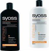 Syoss Repair Shampoo & Conditioner - 2 x 500 ml - Duoverpakking