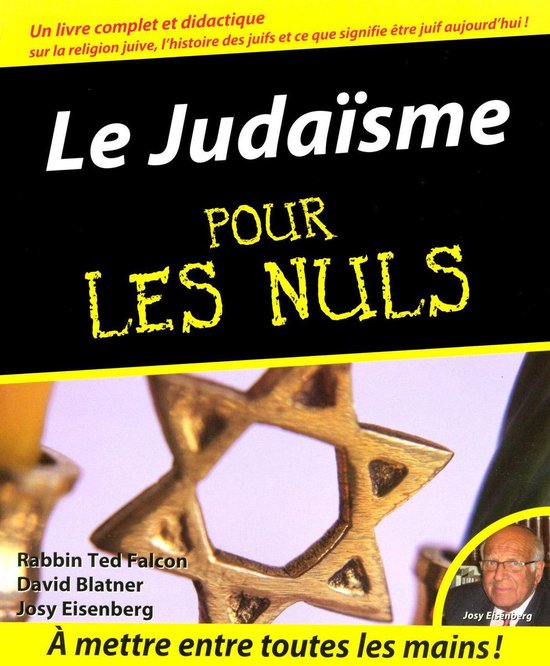 Boekomslag met Joodse ster en tekst 'Le Judaïsme POUR LES NULS'.
