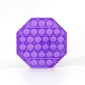 Pop it Fidget toy | De Fidget toy om van je stress af te komen! | Wasbaar | Lichtgewicht | BPA vrij | Octagon | Paars