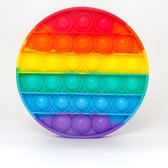 Pop it Fidget toy | De Fidget toy om van je stress af te komen! | Wasbaar | Lichtgewicht | BPA vrij | Rond | Regenboog