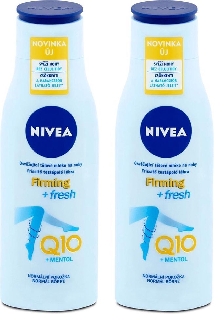 Nivea Q10 +Menthol Fresh Effect Verstevigend - Voordeelverpakking 2 x 200  ml | bol.com
