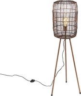 QAZQA redo - Moderne Tripod | driepoot vloerlamp | Staande Lamp - 1 lichts - H 117 cm - Koper - Woonkamer | Slaapkamer | Keuken