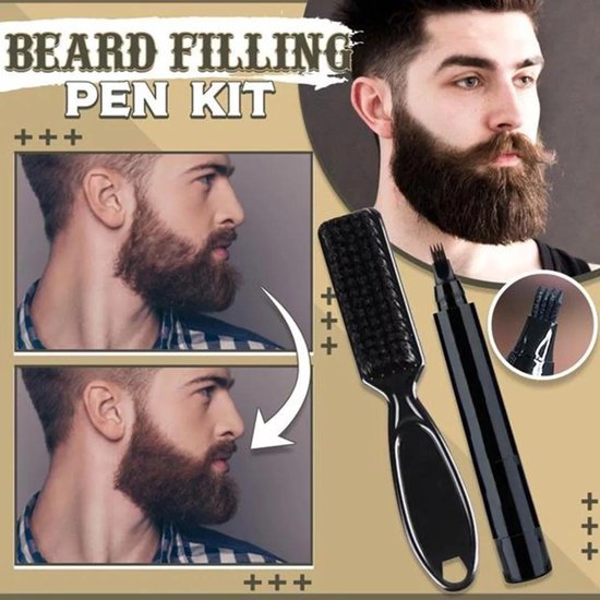 Missan: Beard Growth (Filler) Zwart Original Marker + Free Brush - Stylo à  barbe -... | bol.com
