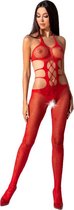 PASSION WOMAN BODYSTOCKINGS | Passion Woman Bs084 Bodystocking - Red One Size