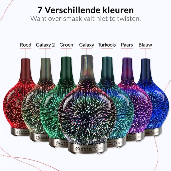 Porseme Aromadiffuser, 500 ml, handgeblazen 3D-glas