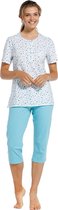 Pastunette witte dames pyjama cirkelpatroon - 20211-150-5/100 - Maat 48