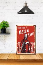 3d effect Retro Hout Poster La Case De Papel