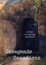 10 stuks Gezegende paasdagen - graf| Christelijke kaart met envelop| Majestically