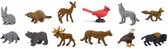 Safari Speelset Nature Toob Junior Bruin/grijs/rood 12-delig