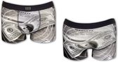 Fun boxer 'Amerikaanse Dollar' Grijs maat XL (92127)