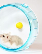 Hamster speelgoed - Looprad - Loopwiel - Blauw - ⌀ 12cm
