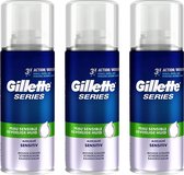 Gillette Series Gevoelige Huid Sensitiv Scheerschuim Voordeelbox - 3 x 250 ml