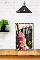 3d Retro Hout Poster Wine