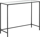 Console tafel Alajarvi sidetable glas 100x35x80 cm zwart
