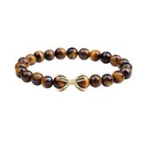 Armband Dames Kralen -  Partner armband - 18,5cm Tijgeroog Natuursteen Galeara Fuori
