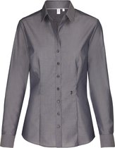 Seidensticker dames blouse slim fit - grijs - Maat: 42
