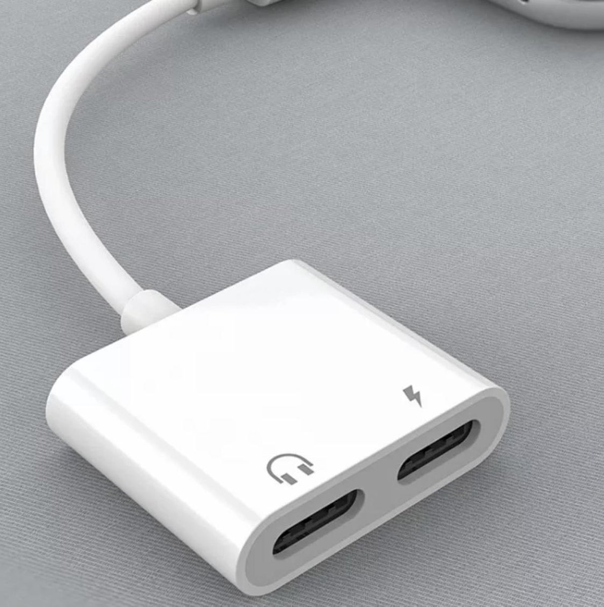 Lightning 2in1 cable splitter audio adapter opladen&muziek luisteren