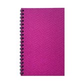 Notitieboek Vlechtpersing - 10,5x16,5cm - Roze - Gratis Verzonden